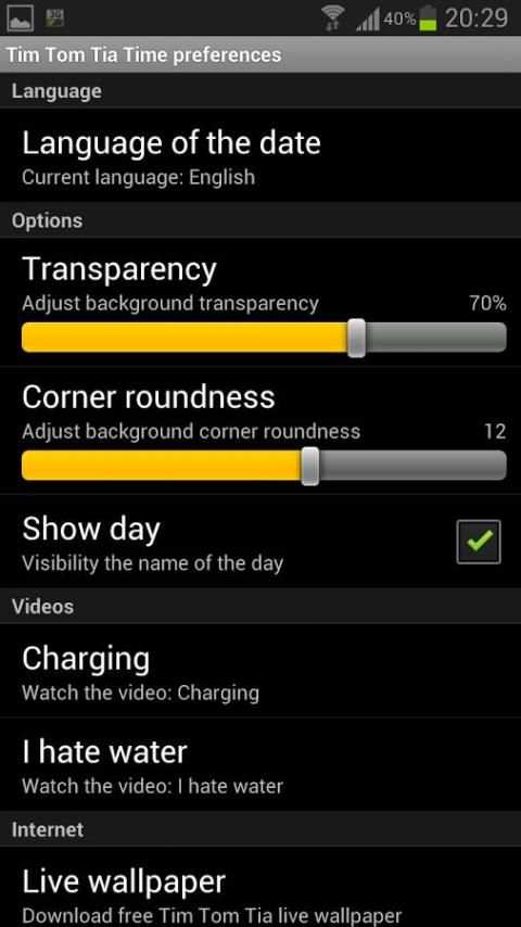 Tim Tom Tia Time clock widget screenshot 1