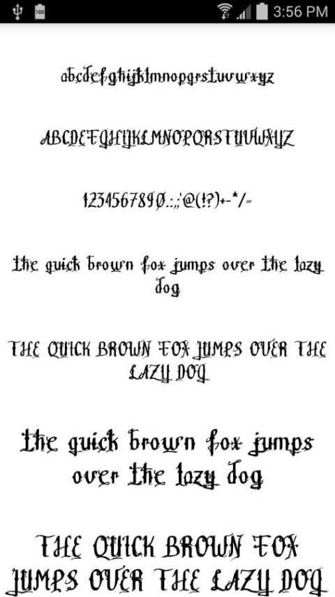 Fonts for FlipFont Tattoo 6 تصوير الشاشة