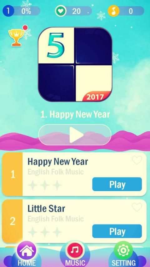 Piano Tiles 5 2017 screenshot 1