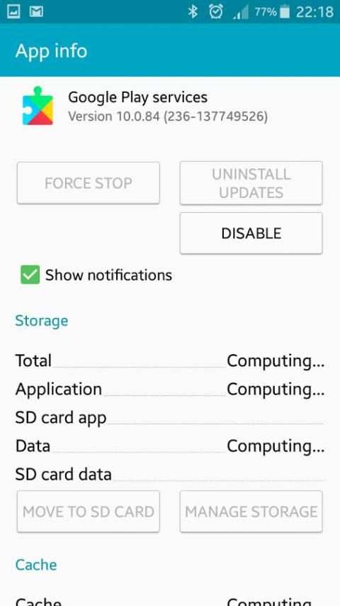 Play Services Information 5 تصوير الشاشة