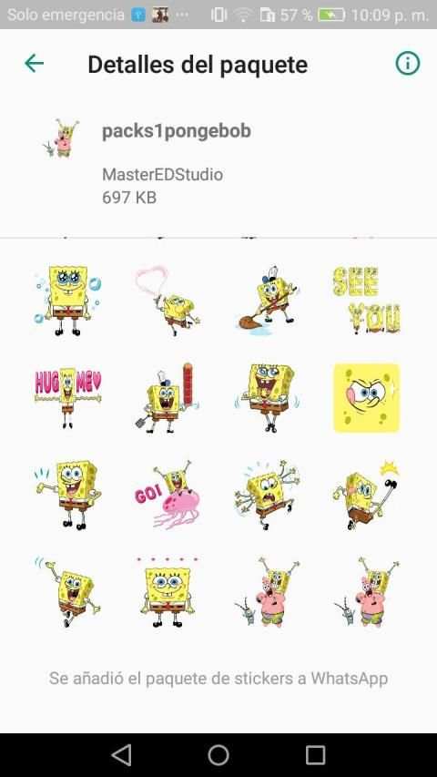 Cartoons Stickers BobEsponja WhatsAp-WAStickerApps screenshot 1
