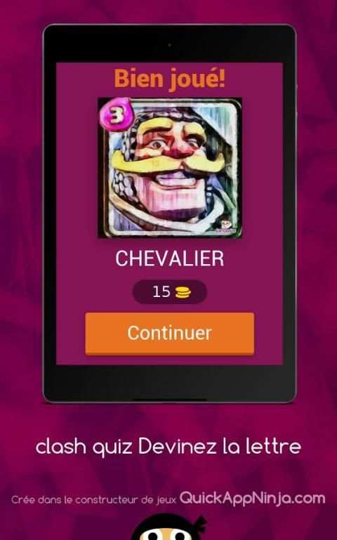 Deviner la lettre Clash Quiz скриншот 1