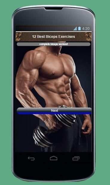 biceps workout :free download 6 تصوير الشاشة