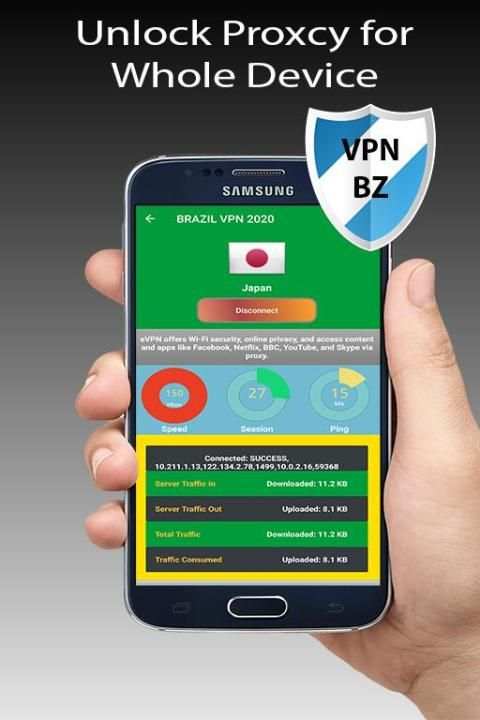 BRAZIL VPN 2020 – Free BRAZIL VPN IP screenshot 3