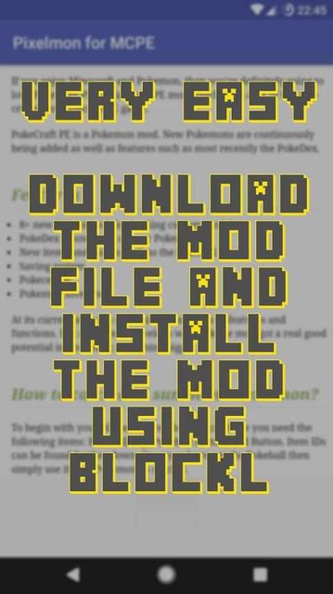 Download Pixelmon MOD for MCPE screenshot 1