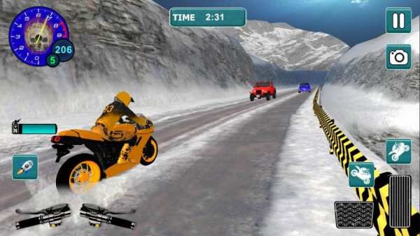 Snow Bike Motocross Racing - Mountain Driving स्क्रीनशॉट 5