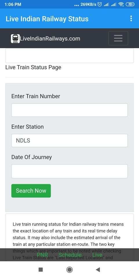 Live Indian Railway Status screenshot 3