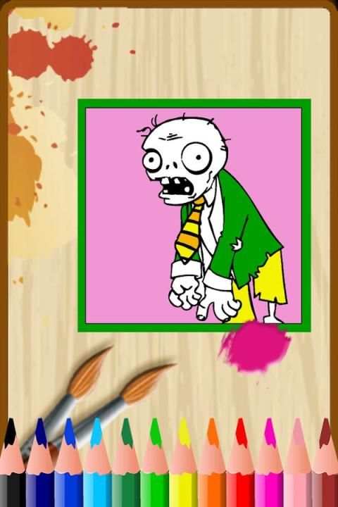 Coloring book zombie for kid screenshot 3