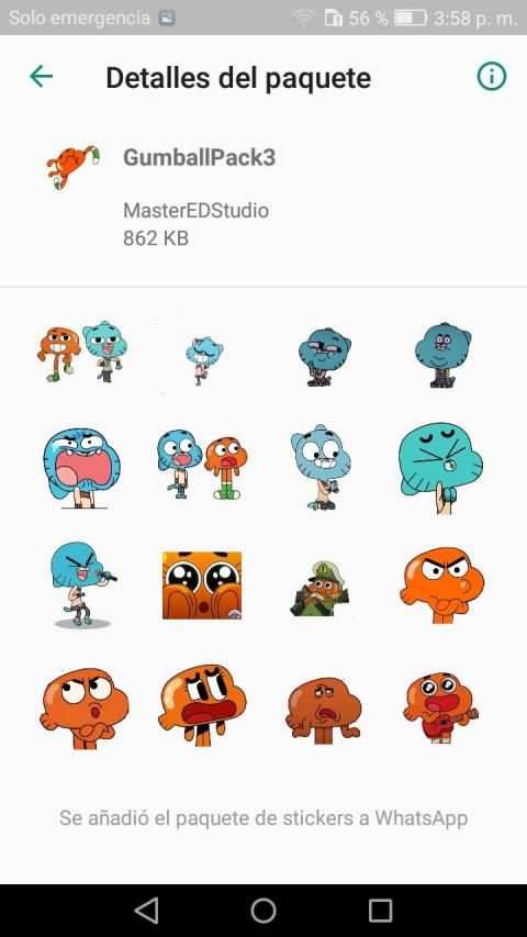 Cartoons Stickers Gumball WhatsApp-WAStickerApps screenshot 1