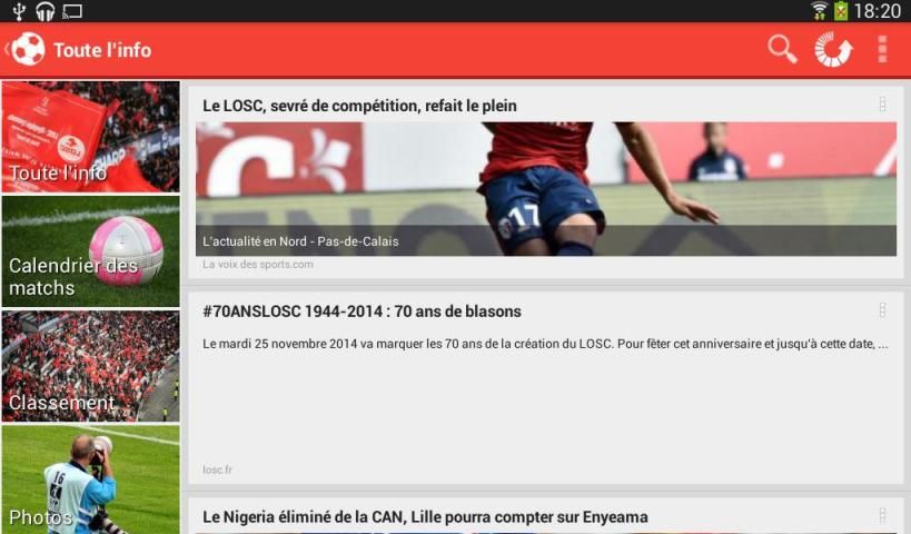 Foot Info Lille скриншот 6