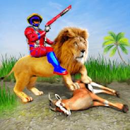 Trained Lion Animal Hunting