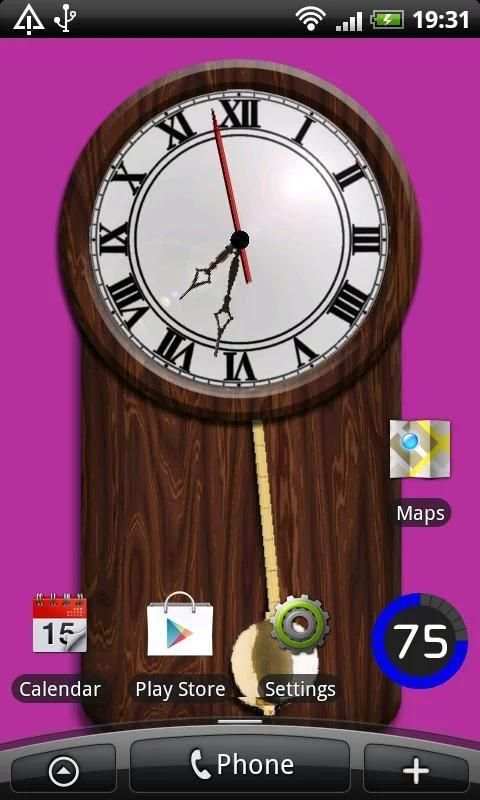 Pendulum Clock LiveWallpaperV2 स्क्रीनशॉट 6