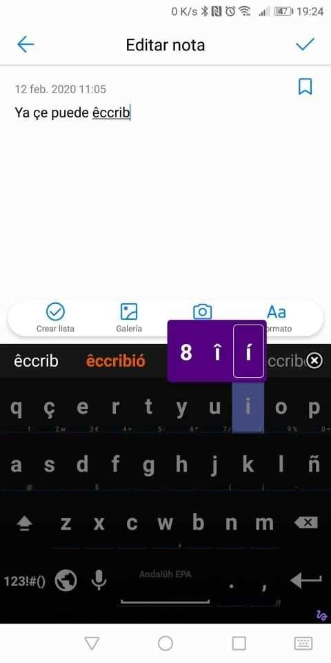 Teclado Andaluz EPA for AnySoftKeyboard screenshot 2