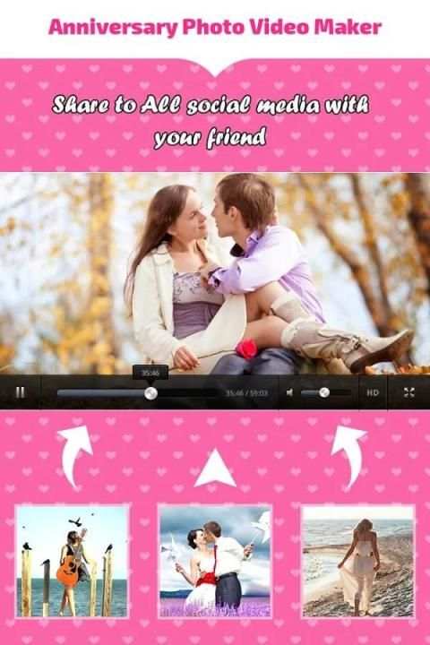 Anniversary Photo Video Maker स्क्रीनशॉट 5
