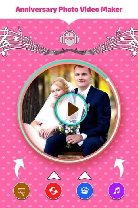 Anniversary Photo Video Maker स्क्रीनशॉट 4