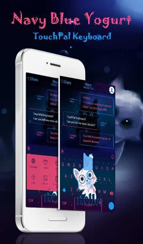 TouchPal Yogurt Blue Theme скриншот 1