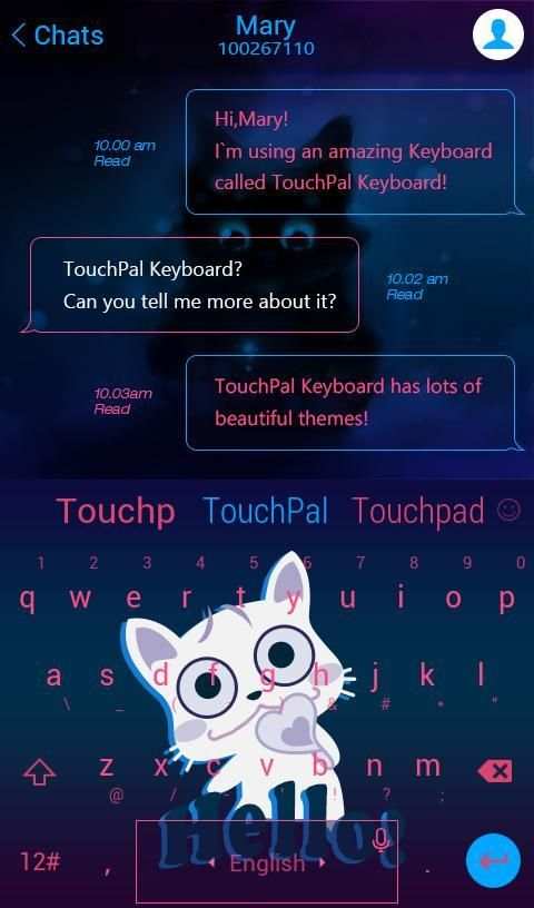 TouchPal Yogurt Blue Theme скриншот 5