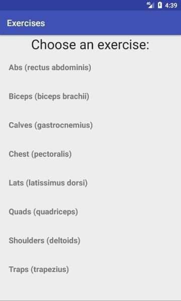 Exercizer screenshot 1
