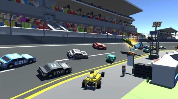Block Car Racing 3D 1 تصوير الشاشة