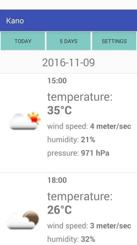 Kano Weather screenshot 1