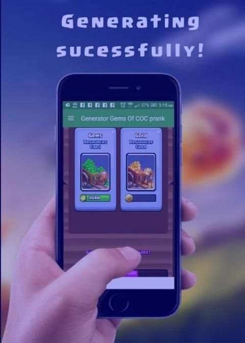 Gems and Golds for COC Prank screenshot 2