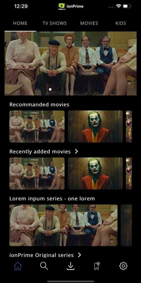 Ionic 5 Prime video App Template screenshot 2