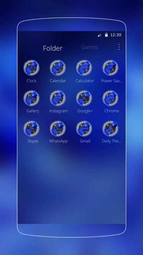 Blue Rose Cinta Romantis Tema screenshot 2