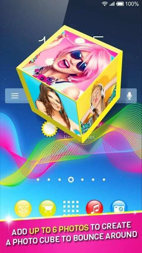 3D Photo Cube Live Wallpaper 2 تصوير الشاشة