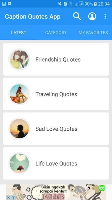 Caption Quotes App screenshot 3