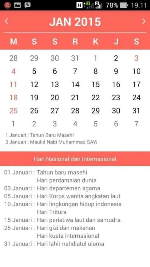 Kalender Indonesia screenshot 1