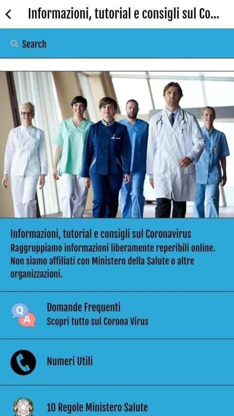 Corona Virus App Italia screenshot 1