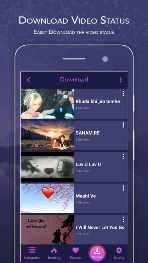 Video Status Songs - 30 Second Video Status 2019 स्क्रीनशॉट 2