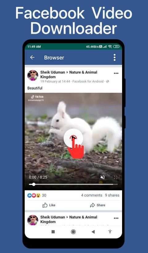 Video Downloader for Facebook HD Video Downloader स्क्रीनशॉट 3