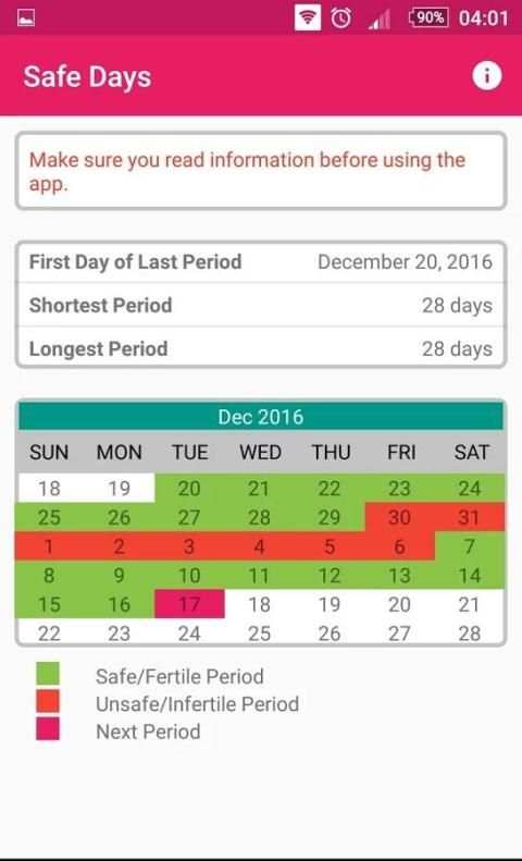 Safe Days स्क्रीनशॉट 3