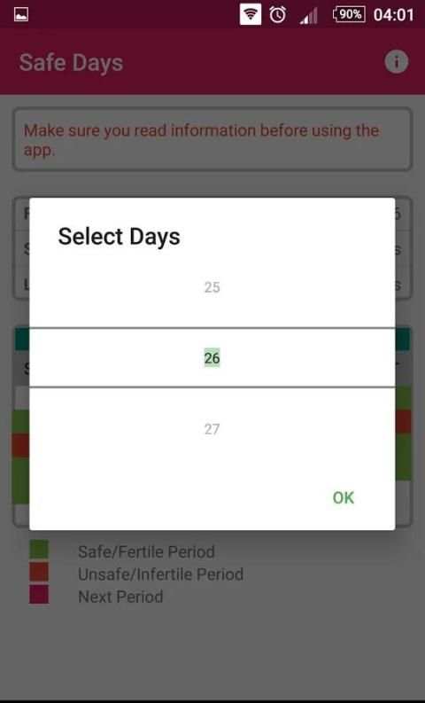 Safe Days स्क्रीनशॉट 2