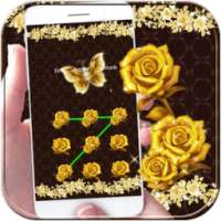 ارتفع الذهب LWP شاشة القفل