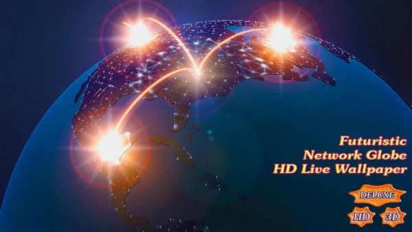 Futuristic Network Globe 3D screenshot 5