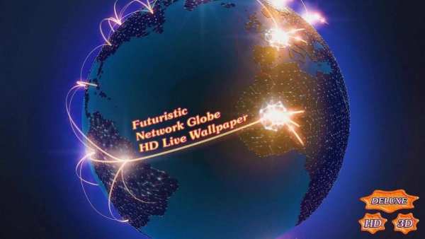 Futuristic Network Globe 3D screenshot 2