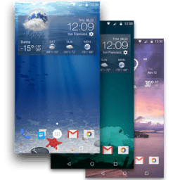 ikon Jam &amp; Cuaca Wallpaper