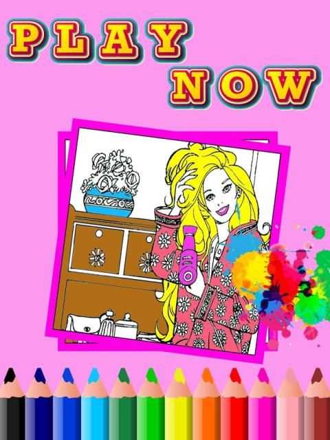 Coloring Games Barby girls screenshot 1