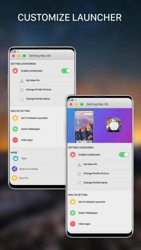 Pro Launcher for Mac Style screenshot 1