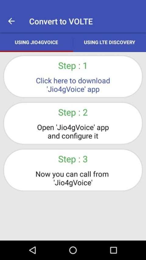 4G Jio on 3G Phone VoLTE скриншот 1