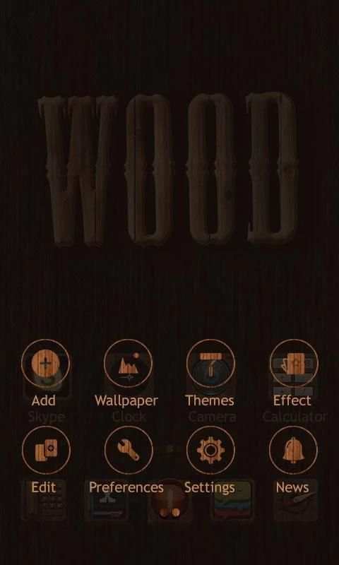 Wood Go Launcher Theme 4 تصوير الشاشة