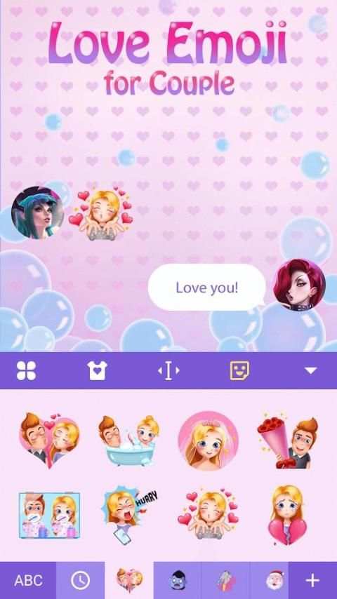 Love Emoji Keyboard for Couple 3 تصوير الشاشة