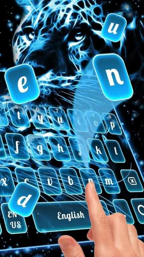 Neon Cheetah Keyboard Theme स्क्रीनशॉट 3