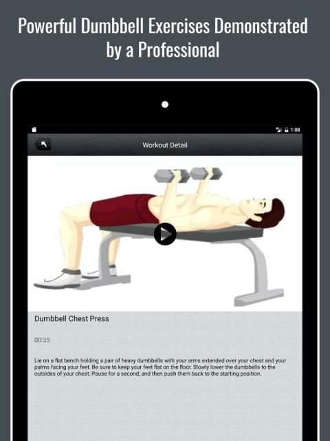 Dumbbell Workout Routine Lite स्क्रीनशॉट 9