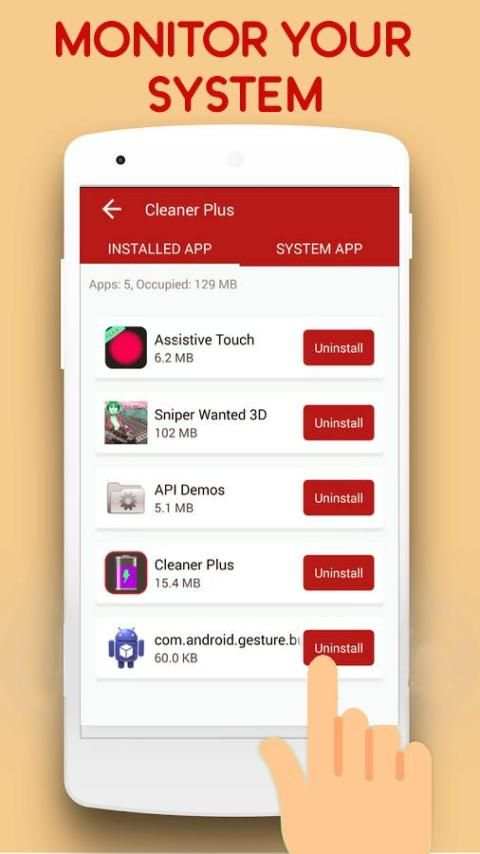 Ram Booster 2017 - appcleaner 3 تصوير الشاشة