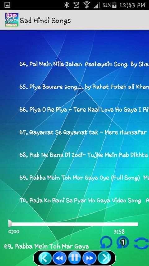 Sad Hindi Songs screenshot 1