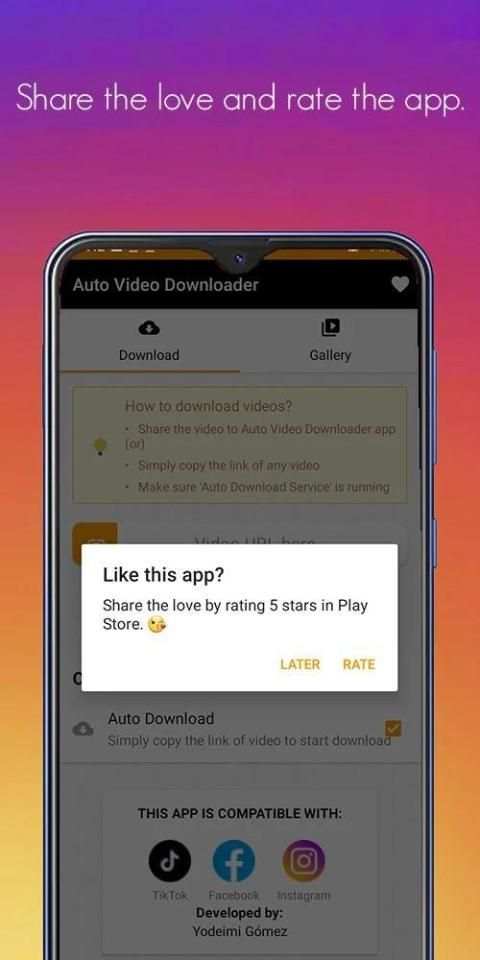 Auto Video Downloader: TikTok, Instagram, Facebook screenshot 1