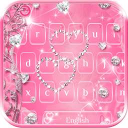 Rose diamond keyboard theme
